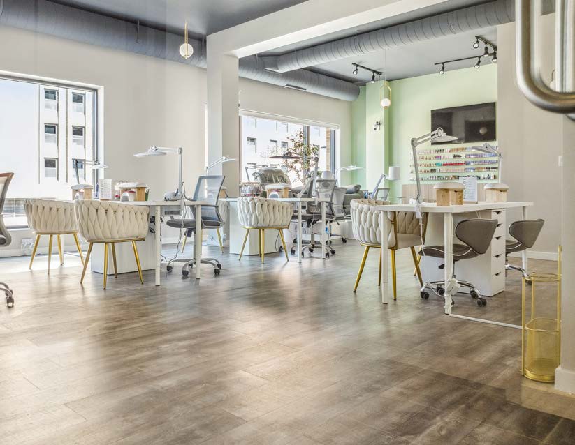 Unique Nail Bar third-floor studio interior